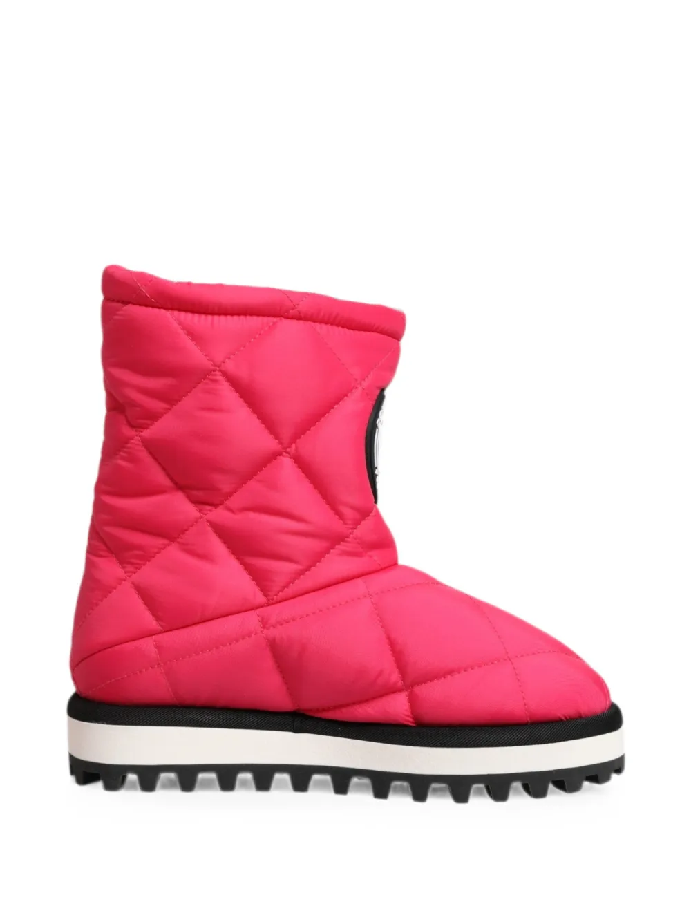 Dolce & Gabbana quilted logo-patch boots