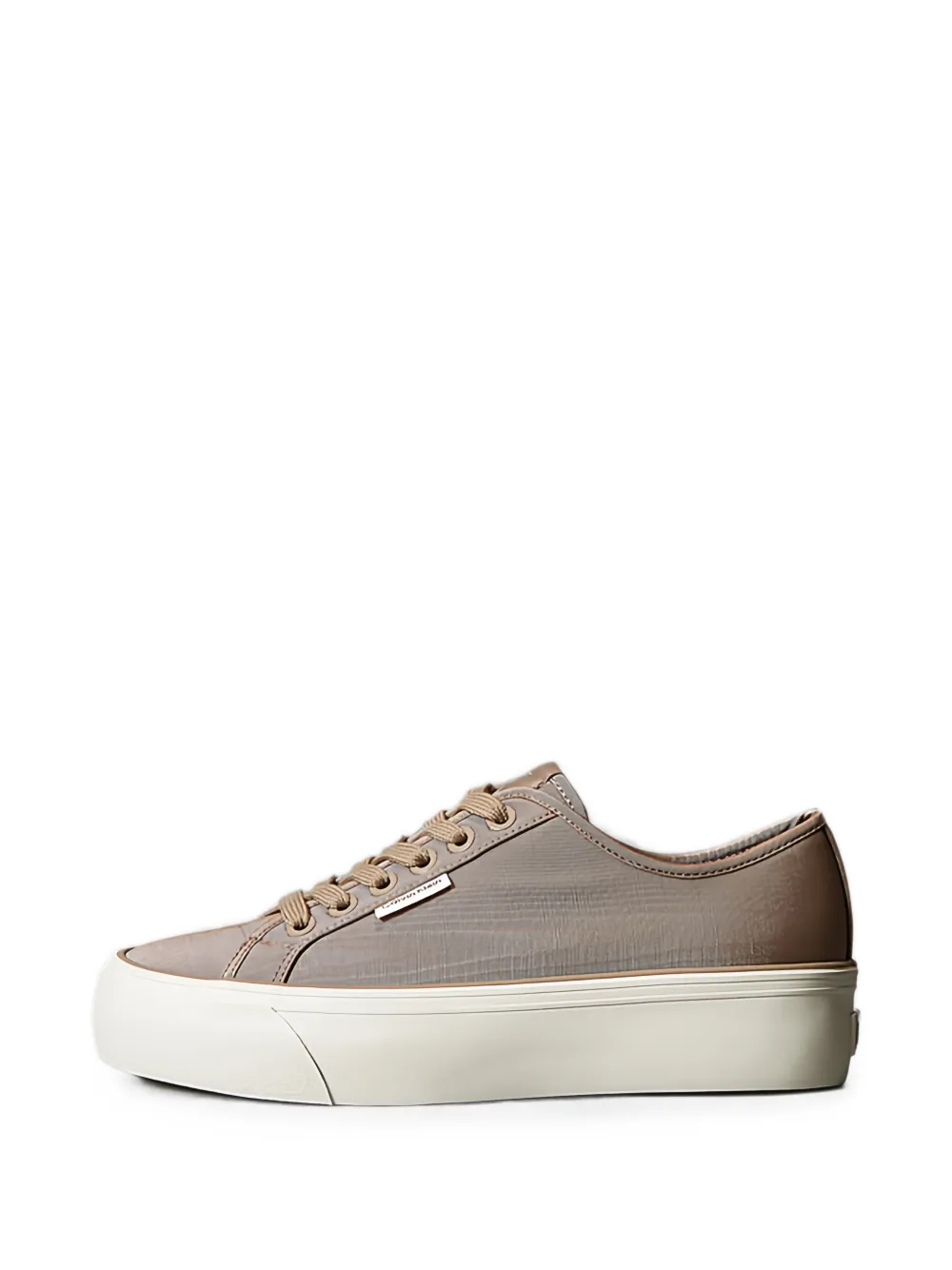 Calvin Klein Moiré Comfort logo-patch platform sneakers - Marrone