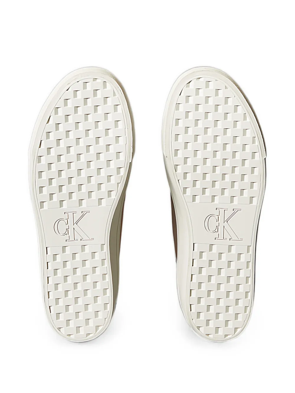 Calvin Klein Moiré Comfort logo-patch platform sneakers Bruin