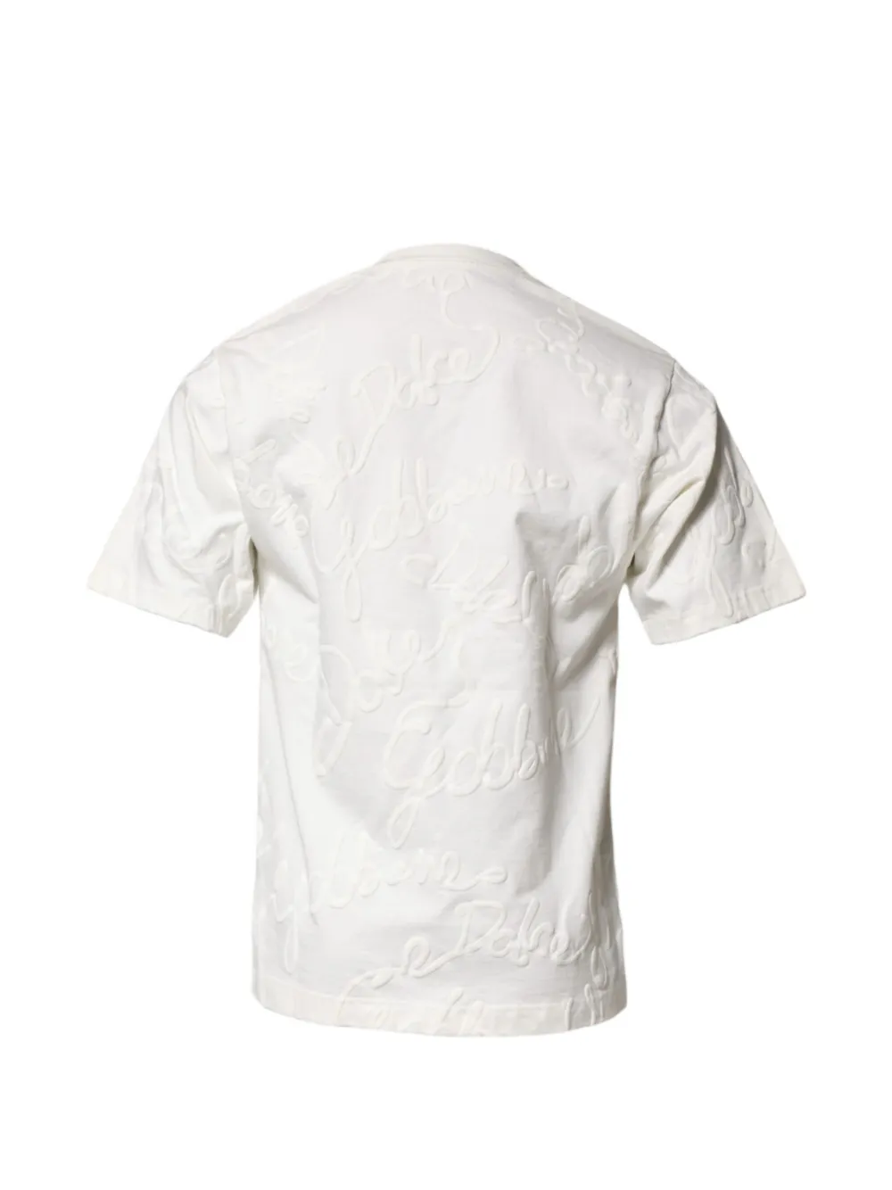 Dolce & Gabbana T-shirt met logo-reliëf Wit