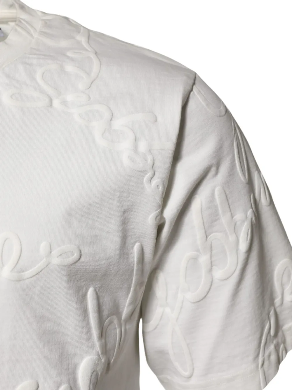 Dolce & Gabbana T-shirt met logo-reliëf Wit
