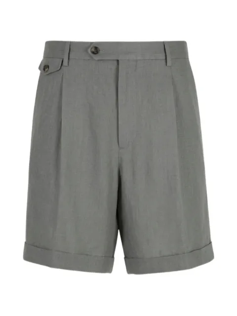Lardini pleated turn-up shorts