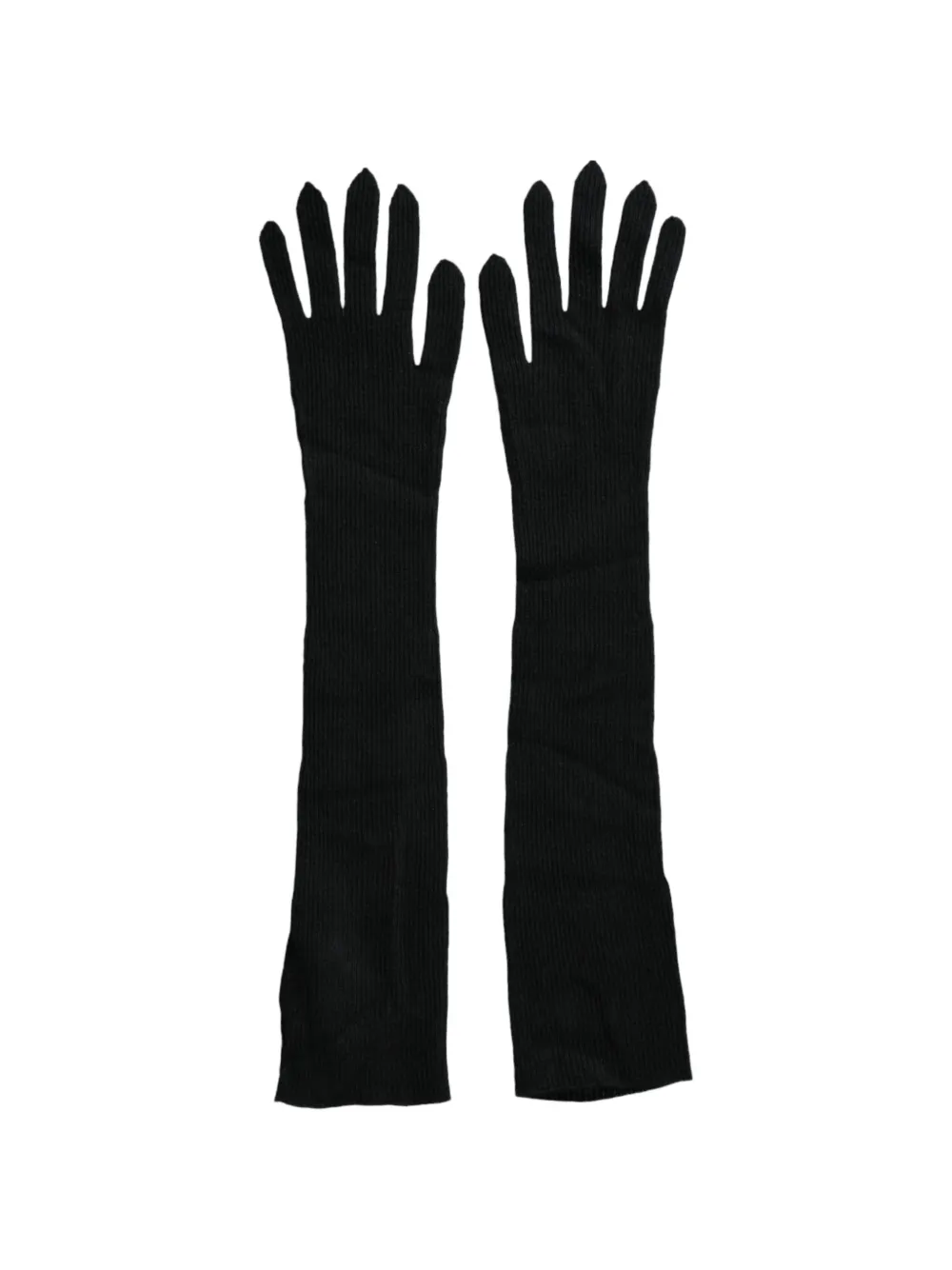 Dolce & Gabbana Handschuhe aus geripptem Strick - Schwarz