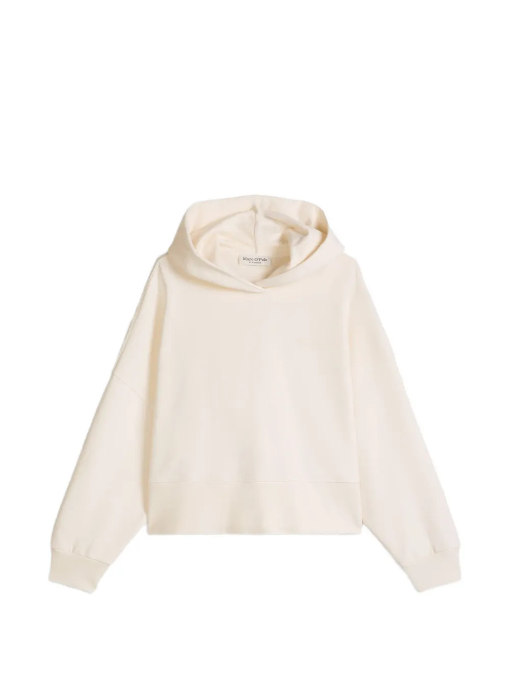 Marc O'Polo Felpa in cotone biologico con cappuccio - Bianco