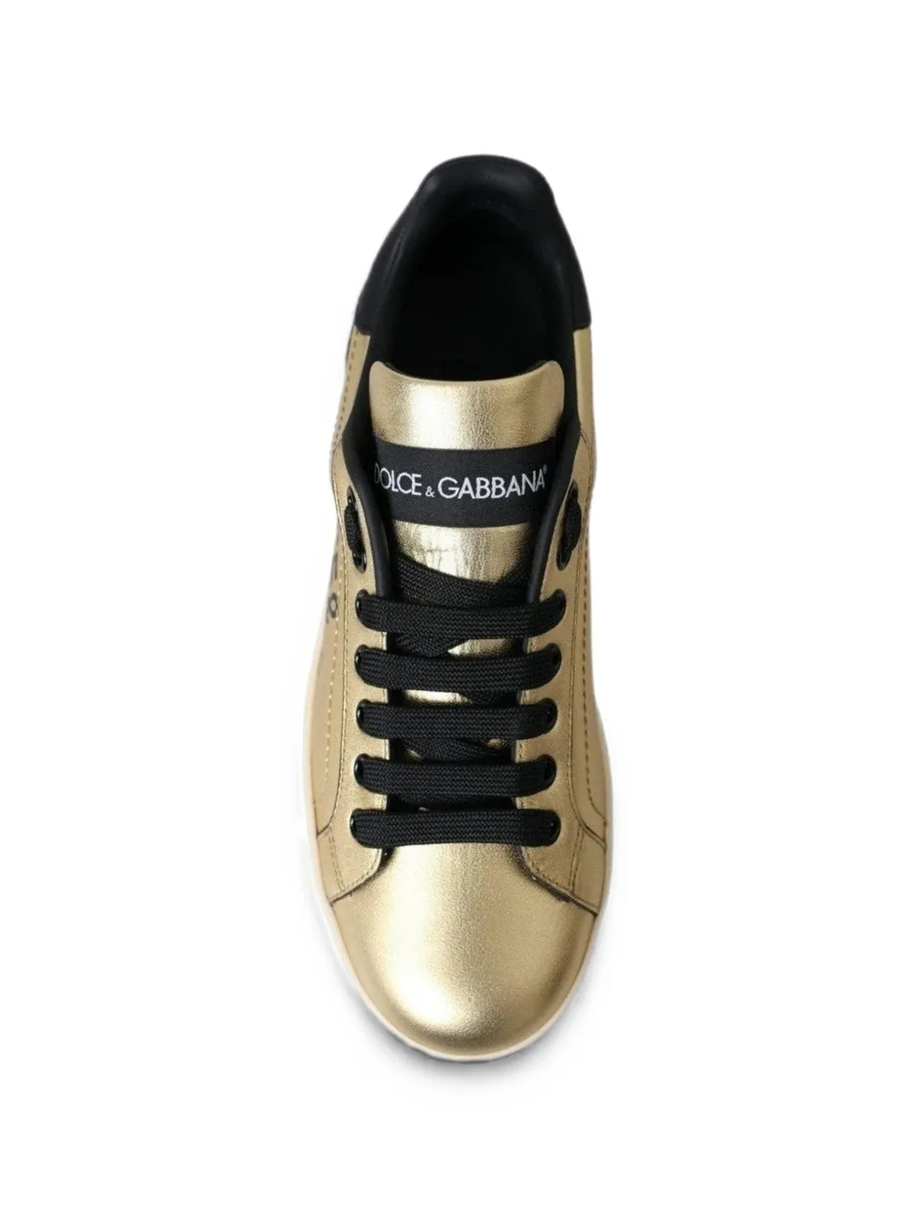Dolce & Gabbana Portofino metallic sneakers Goud