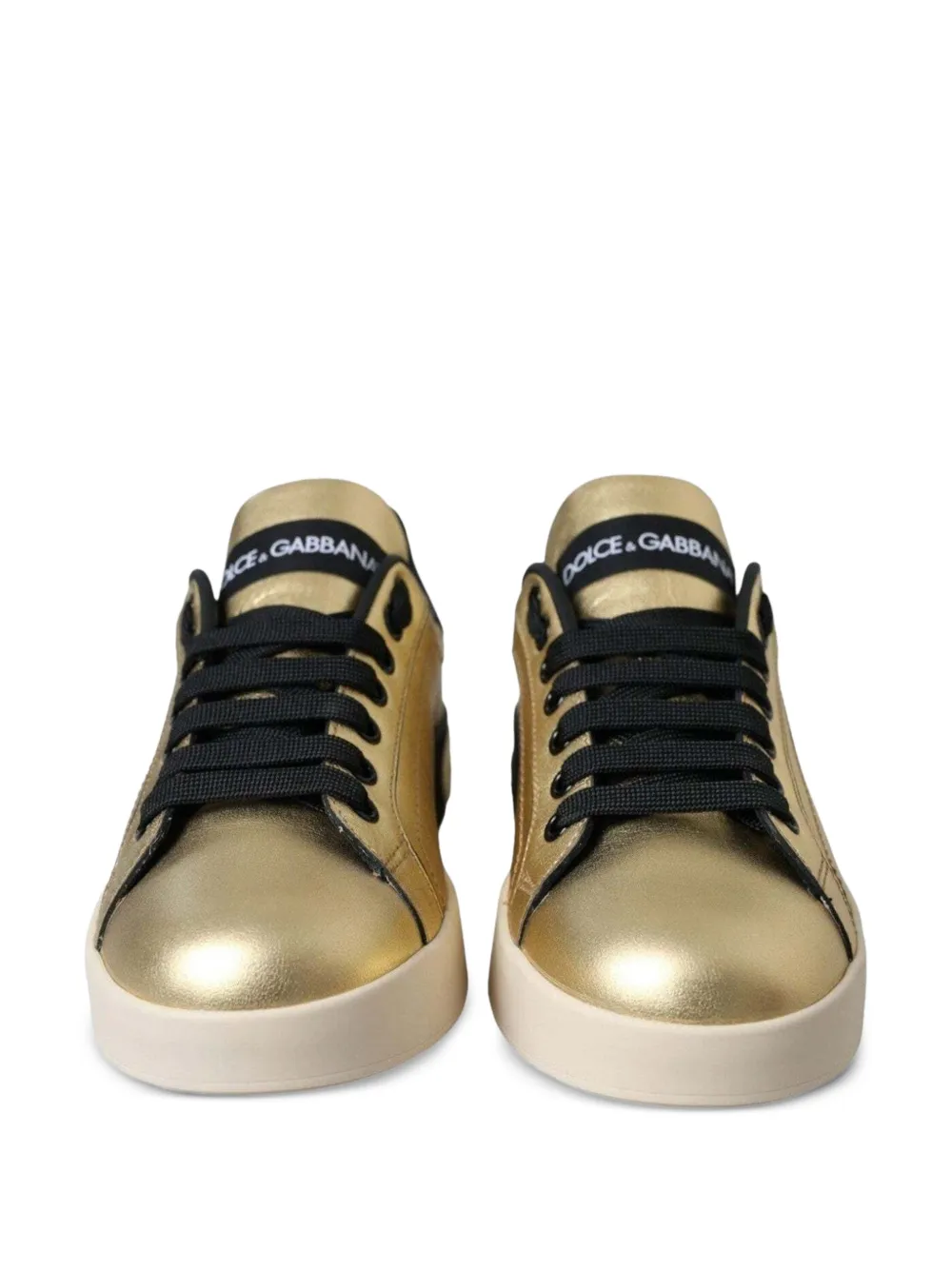 Dolce & Gabbana Portofino metallic sneakers Goud