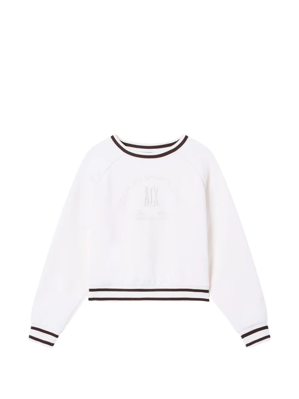 Armani Exchange Sweatshirt mit Logo-Stickerei - Weiß