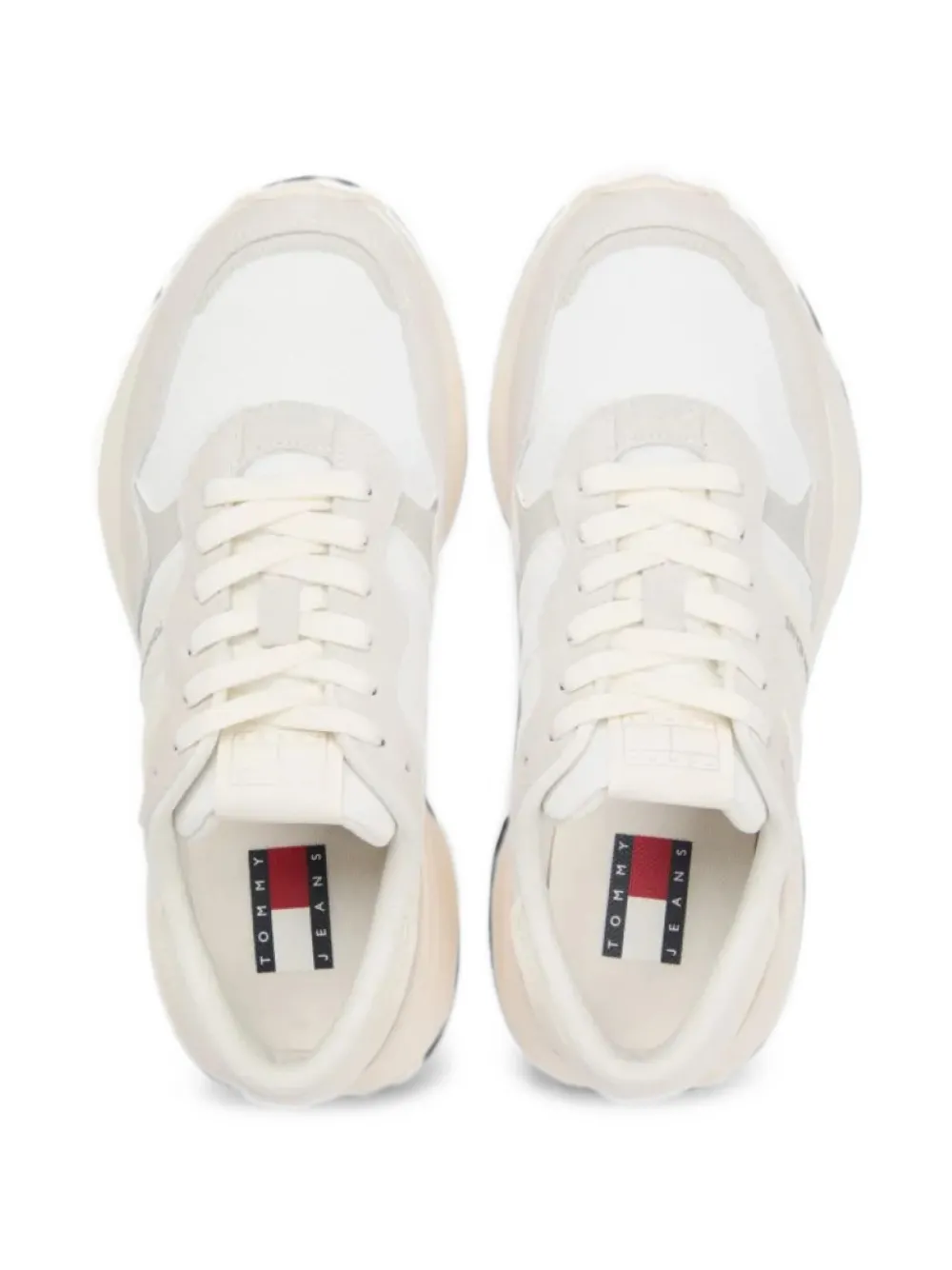 Tommy Hilfiger logo-print panelled sneakers Beige
