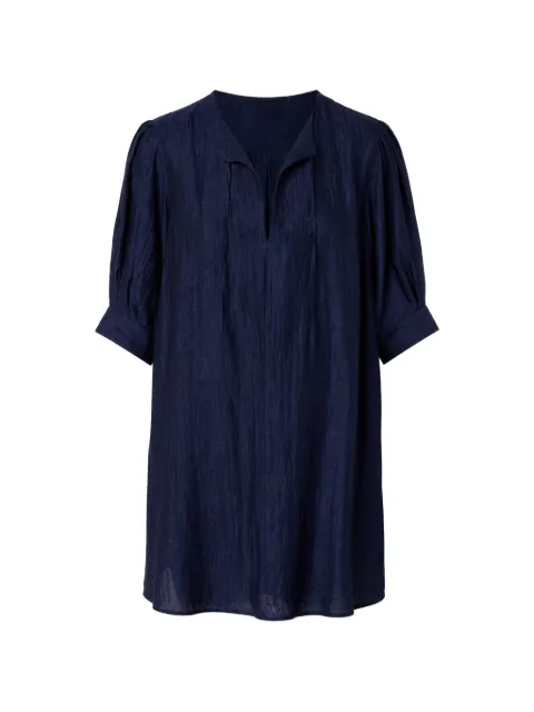 Officine Generale Ggi crinkled-finish pleated-back mini dress