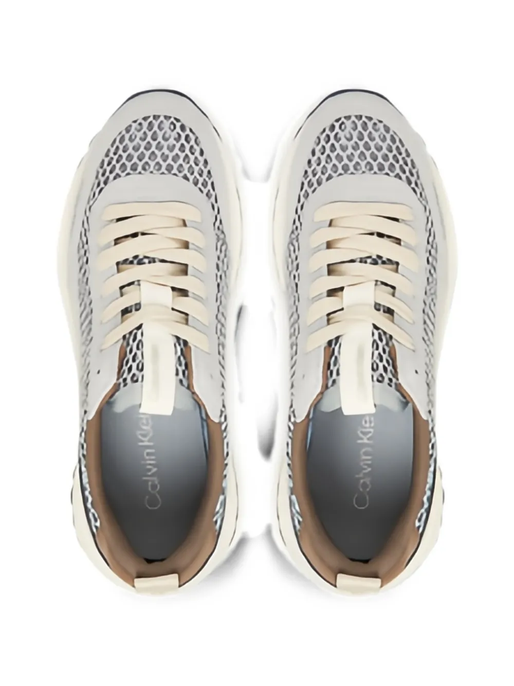 Calvin Klein mesh-panelled sneakers Grijs