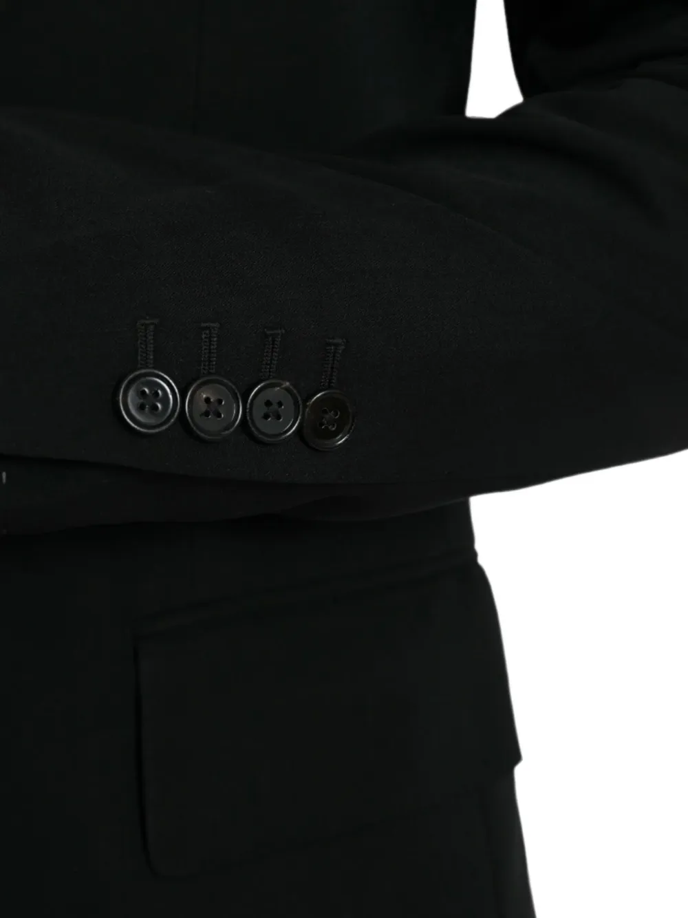 Dolce & Gabbana Wollen blazer met puntige revers Zwart