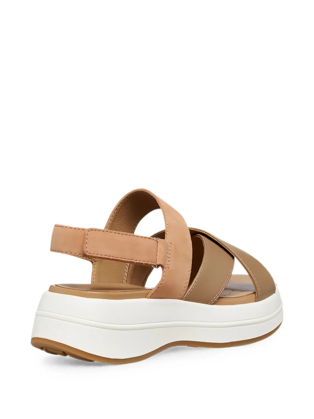 Geox Spherica Ecub-3 S crossover touch-strap sandals Beige