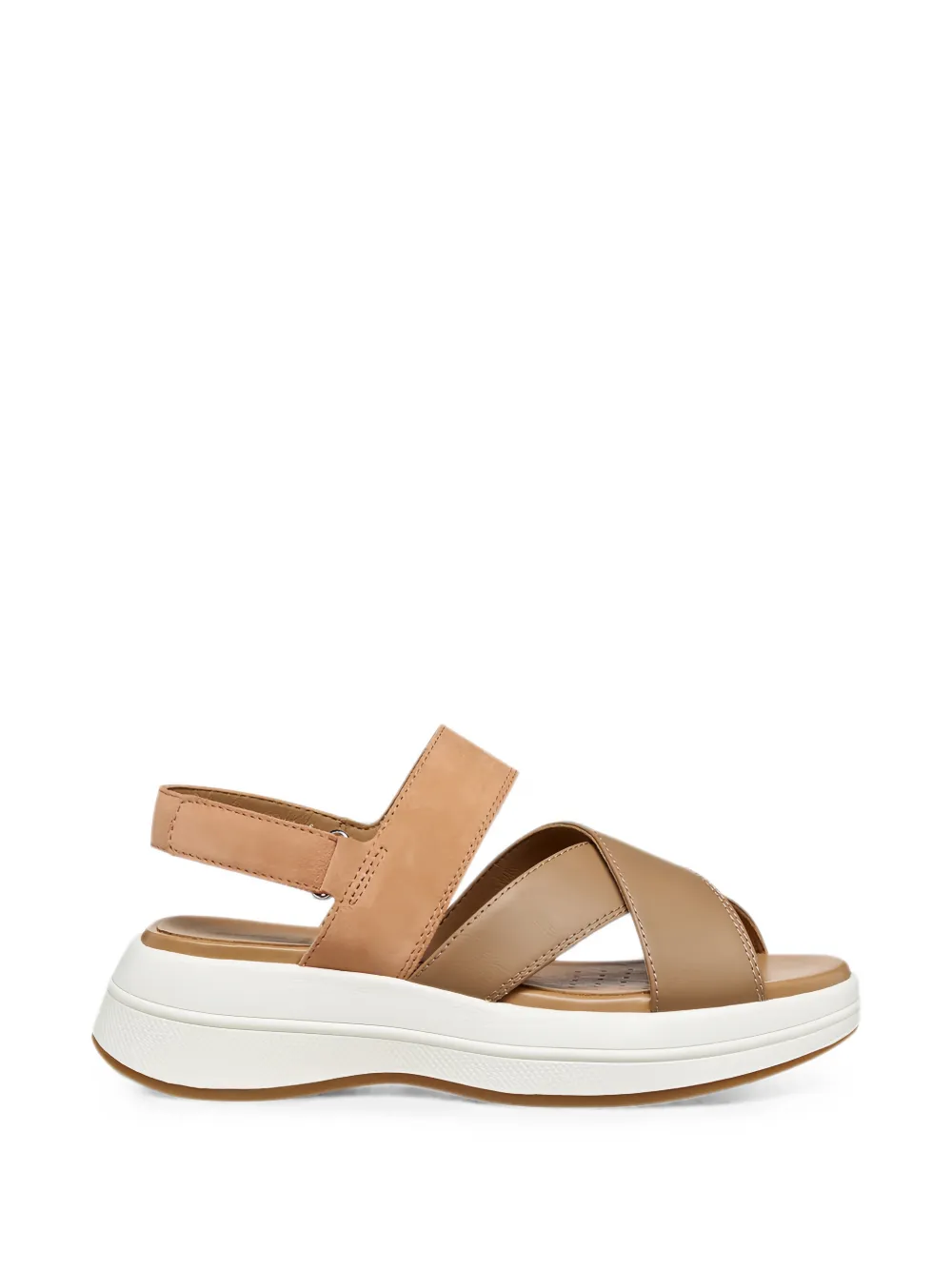 Geox Spherica Ecub-3 S crossover touch-strap sandals Beige