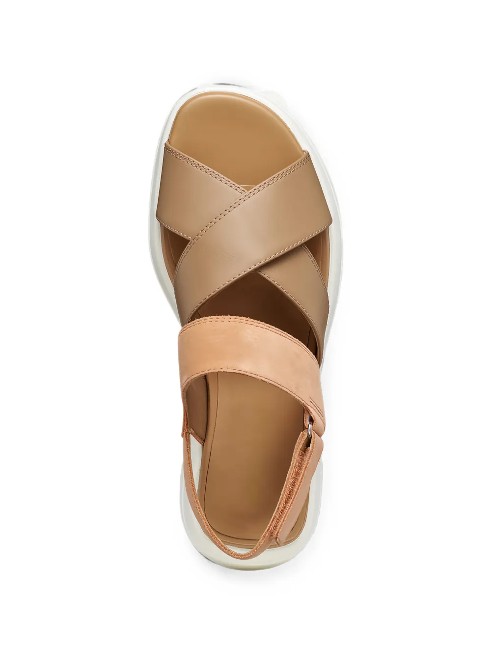 Geox Spherica Ecub-3 S crossover touch-strap sandals Beige