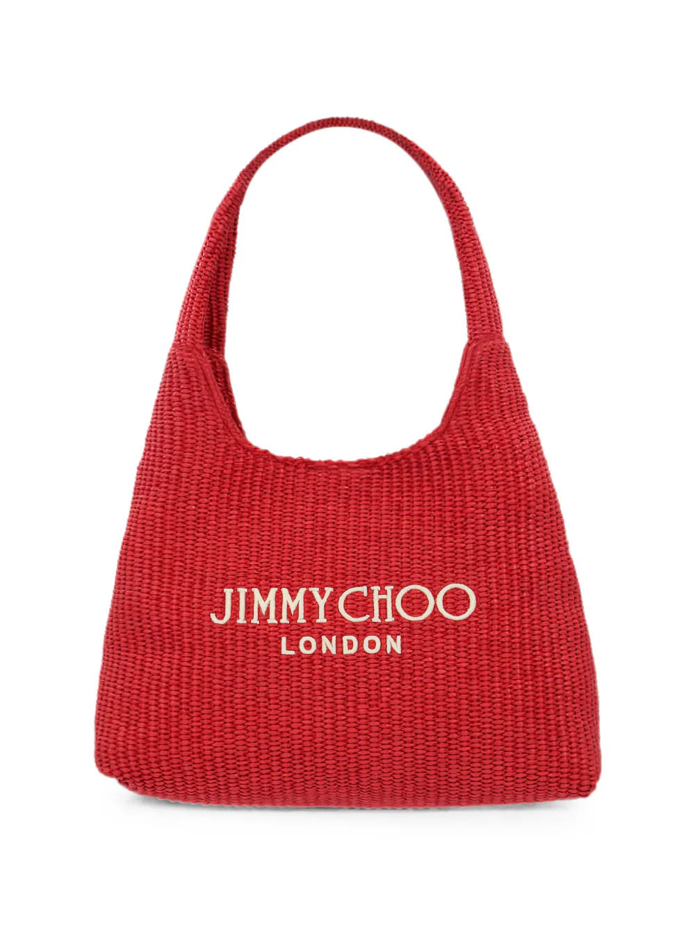 Jimmy Choo logo-embroidered tote bag - Rot