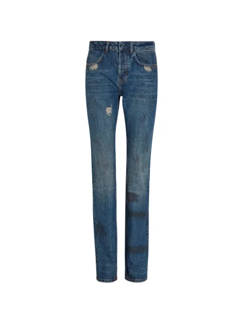 AARON ESH distressed-effect stained jeans