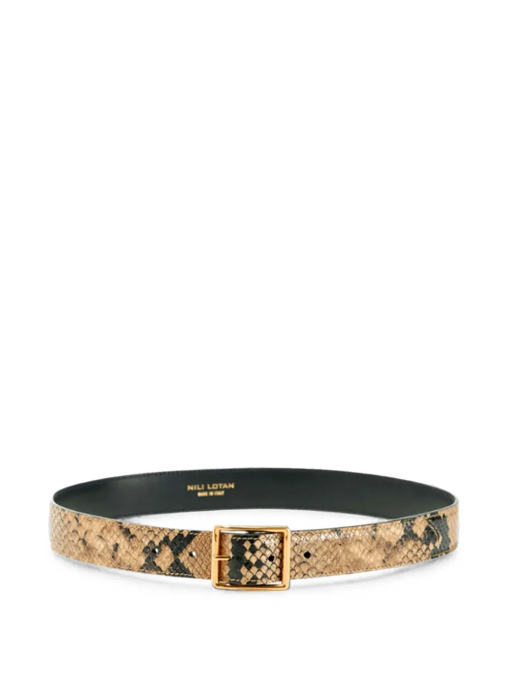 Nili Lotan snake-effect leather belt - Toni neutri