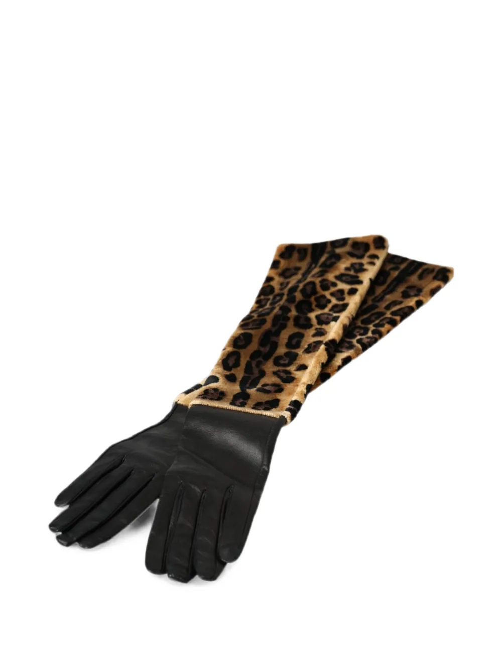 Dolce & Gabbana Handschoenen met luipaard-print en vlakken Beige