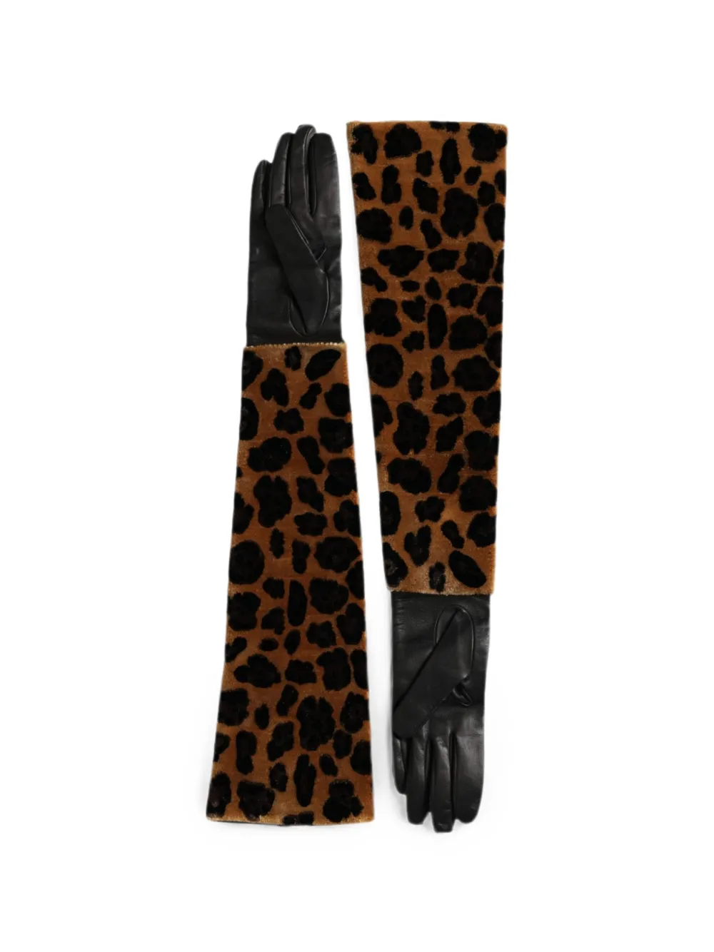 Dolce & Gabbana Handschoenen met luipaard-print en vlakken Beige