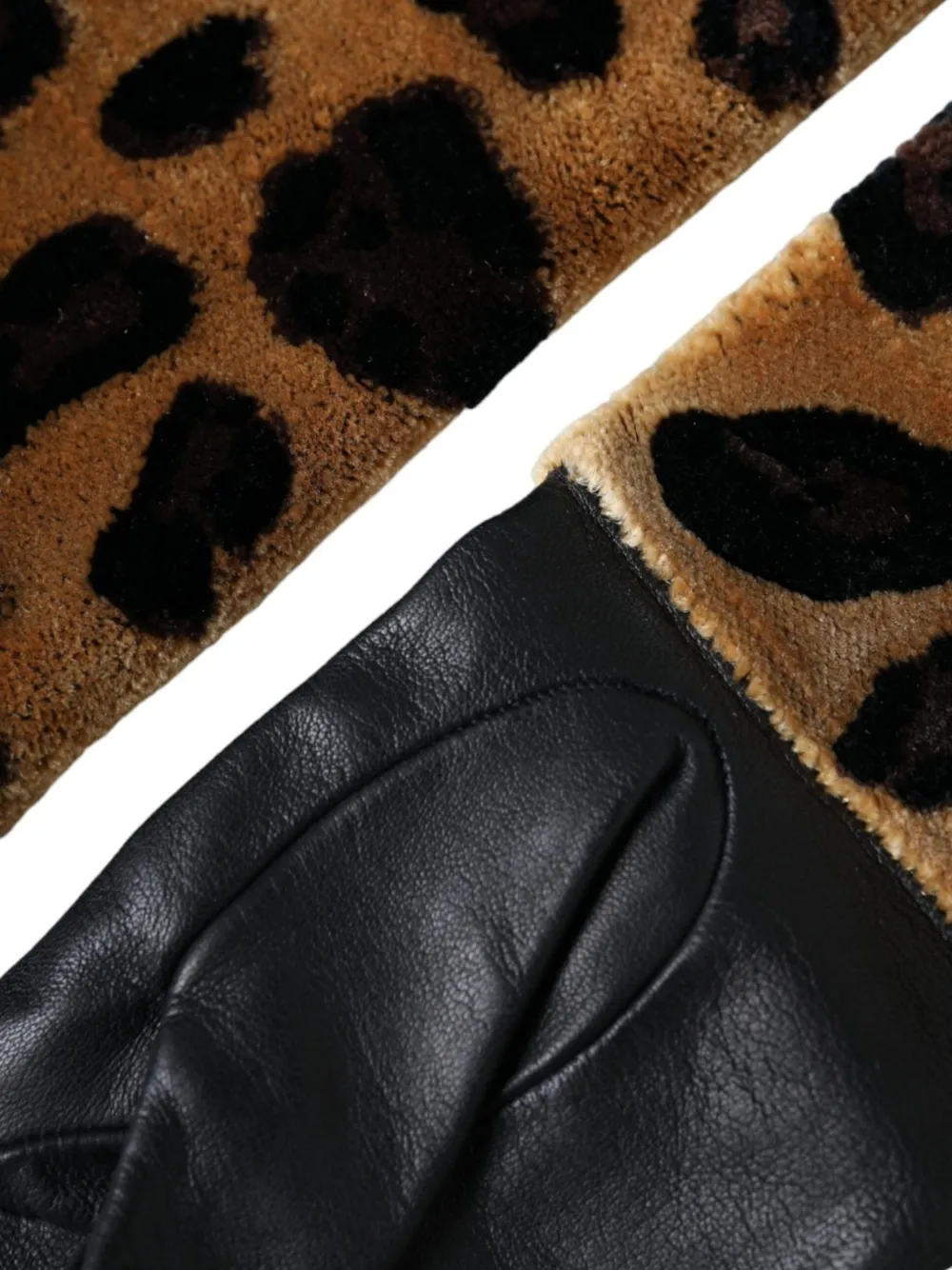 Dolce & Gabbana Handschoenen met luipaard-print en vlakken Beige