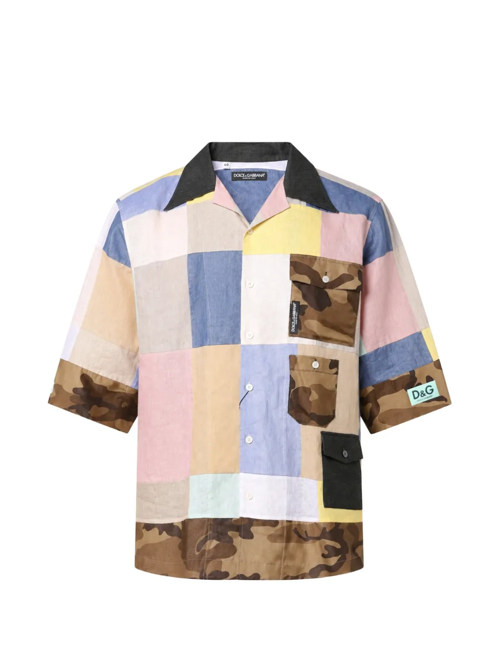 Dolce & Gabbana Camicia con design patchwork - Toni neutri