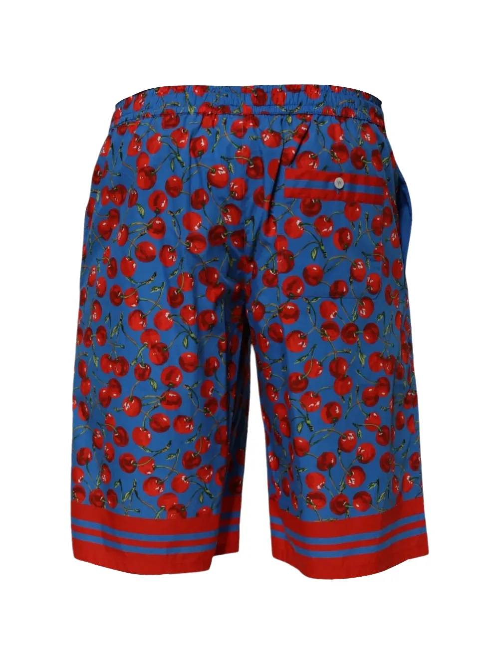 Dolce & Gabbana Katoenen shorts met kersen-print Blauw