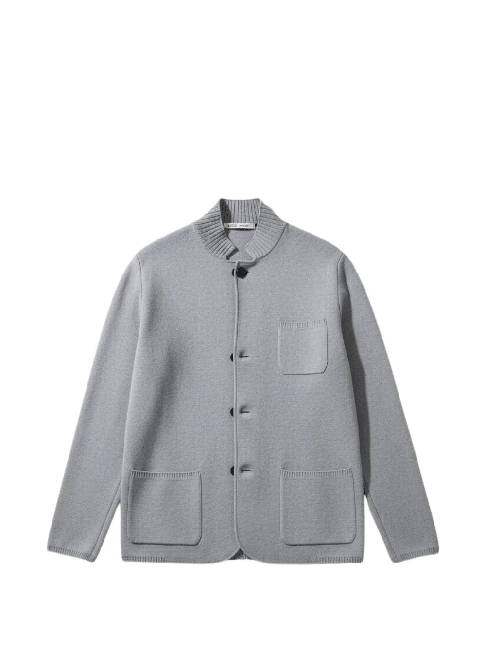 Maurizio Baldassari ribbed-trim patch-pocket jacket - Grey