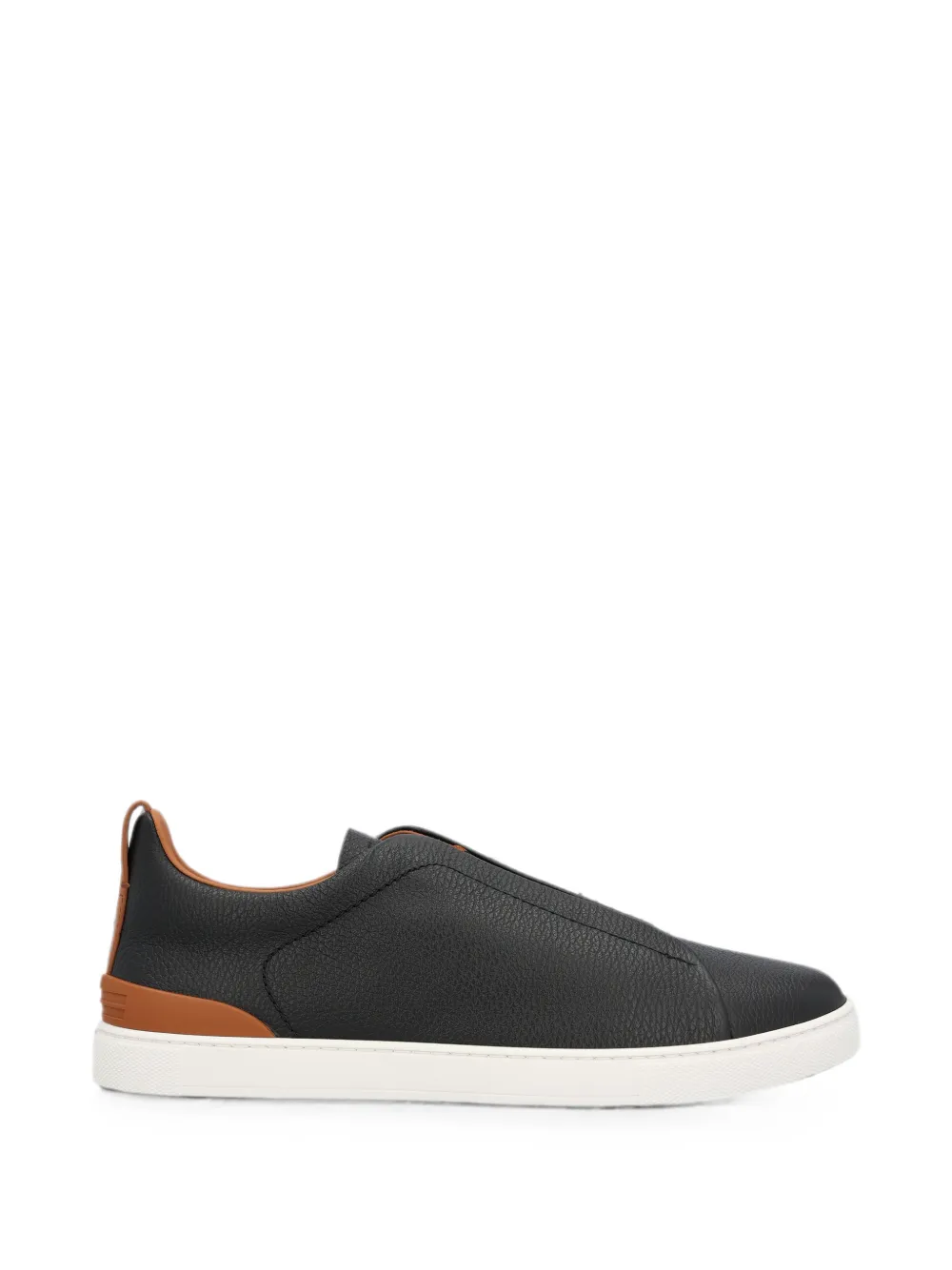 Zegna Triple Stitch leather sneakers Zwart
