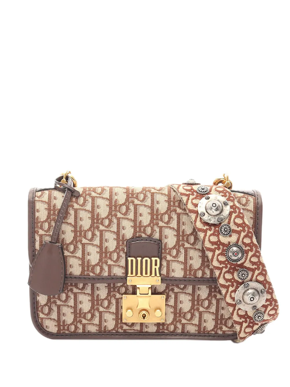 Christian Dior Pre-Owned 2010-2026 Oblique Canvas DiorAddict Flap crossbody bag - Brown
