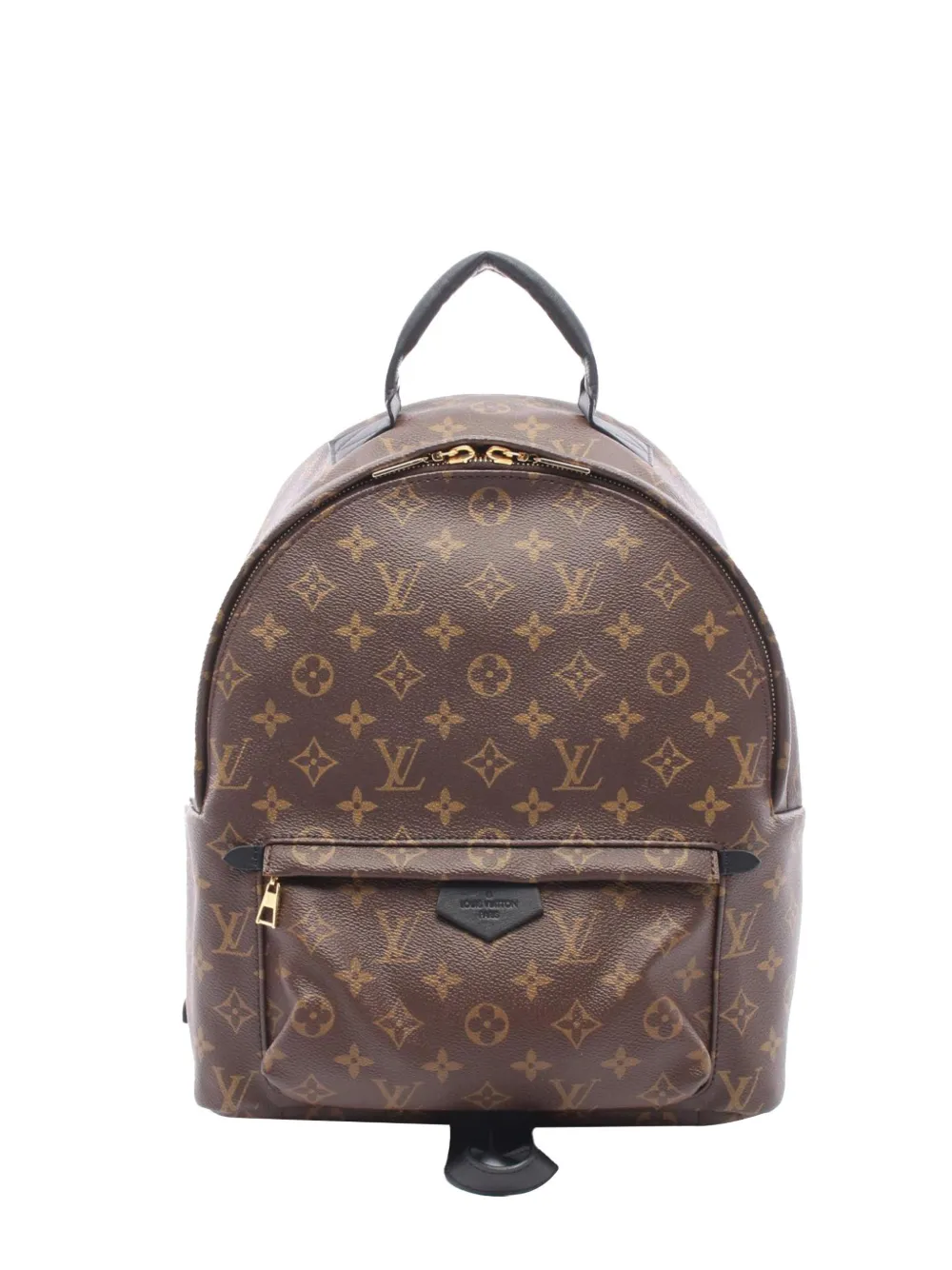Pre-owned Louis Vuitton 2017 Monogram Palm Springs Mm Backpack In Brown