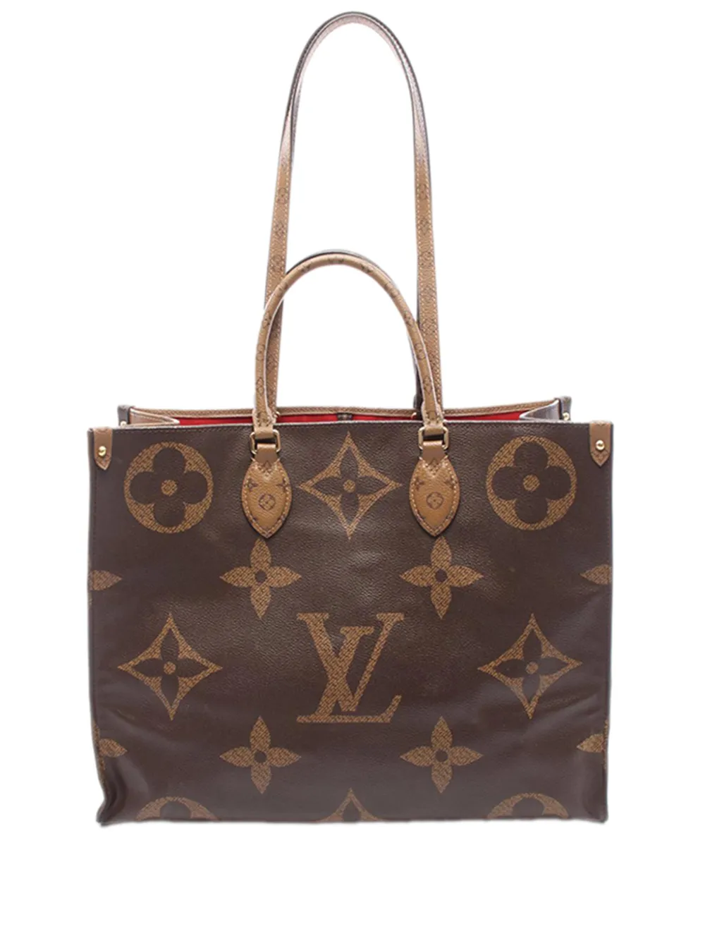Louis Vuitton Pre-Owned 2019 Monogram Reverse Giant OnTheGo GM satchel - Marrone