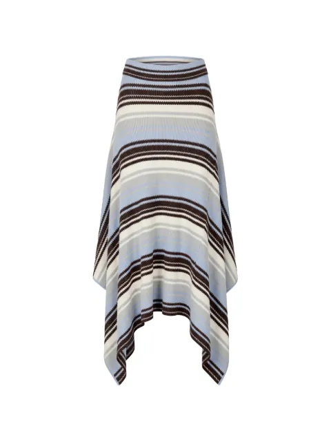 Monse striped handkerchief-hem midi skirt