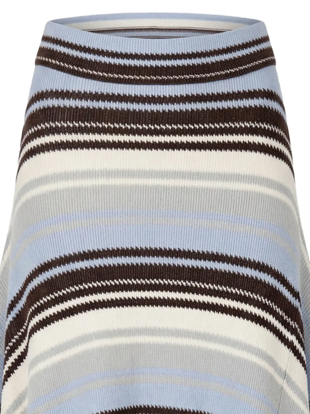Monse Gestreepte midi-rok met zakdoek-afwerking Blauw