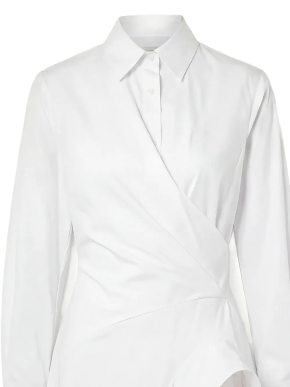 Monse Asymmetrische jurk met kanten afwerking Wit