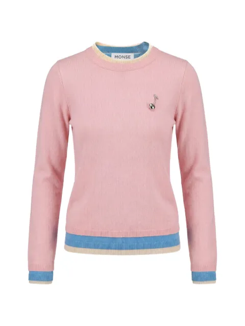 Monse triple-layer cherry-motif sweater