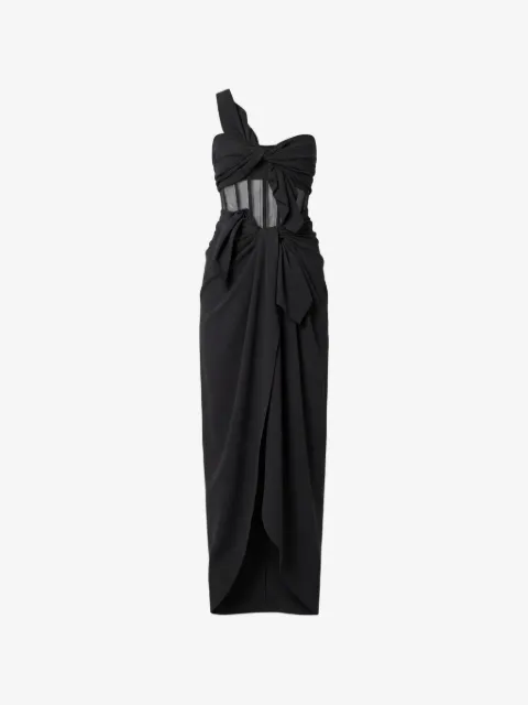 Monse one-shoulder corset-style maxi dress