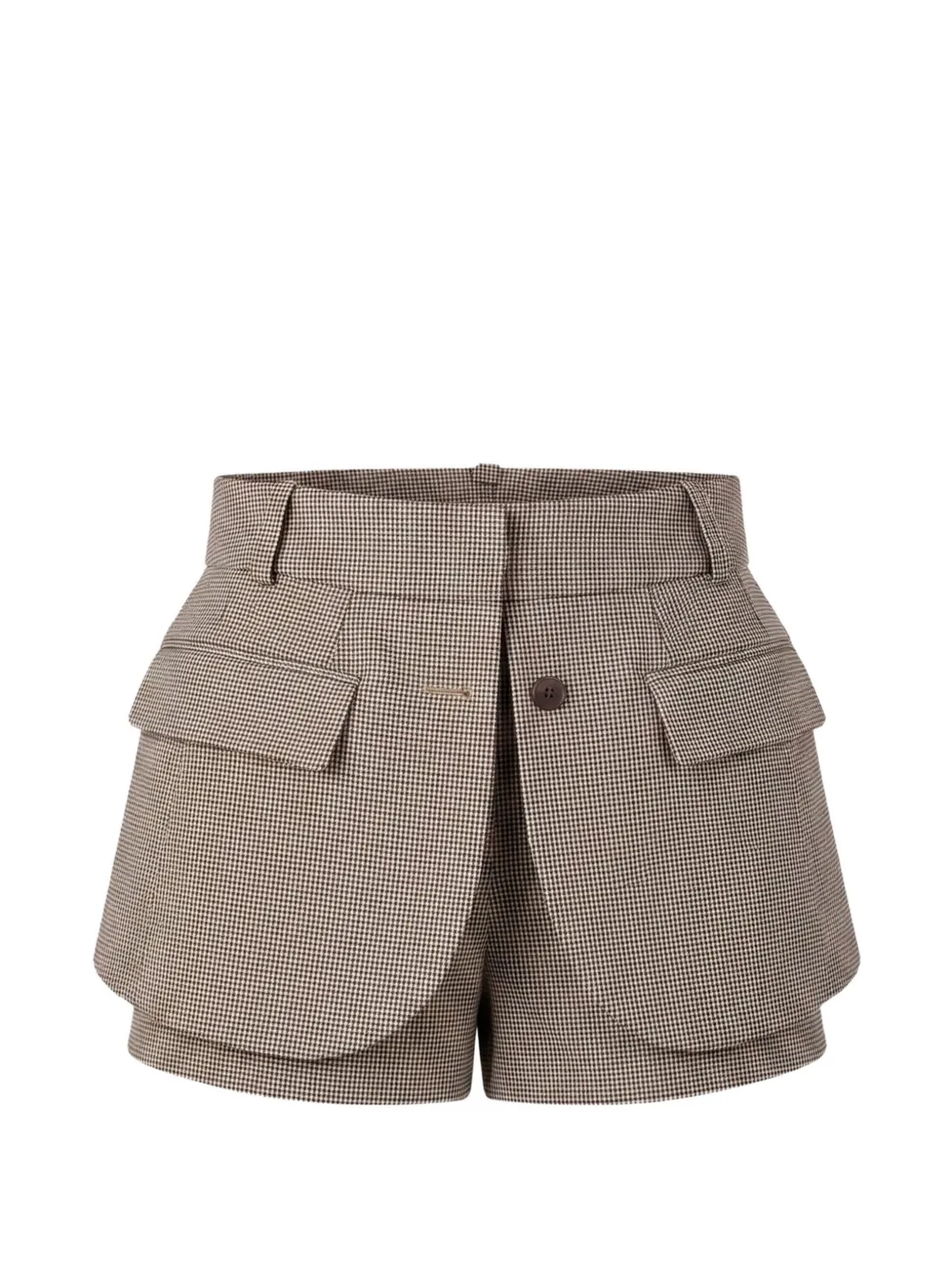 Monse Shorts corti a quadri - Marrone