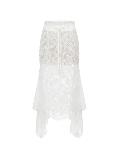 Monse lace drawstring-waistband midi skirt