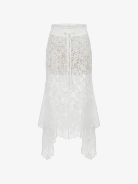Monse lace drawstring-waistband midi skirt
