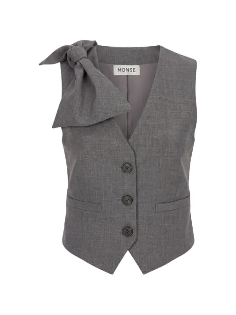Monse bow-detail cropped vest