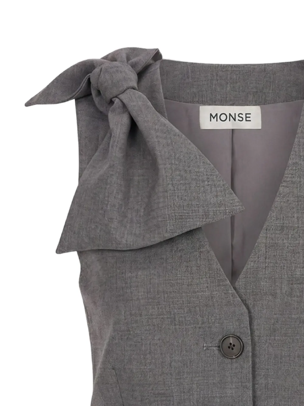 Monse Cropped top met strik-detail Grijs