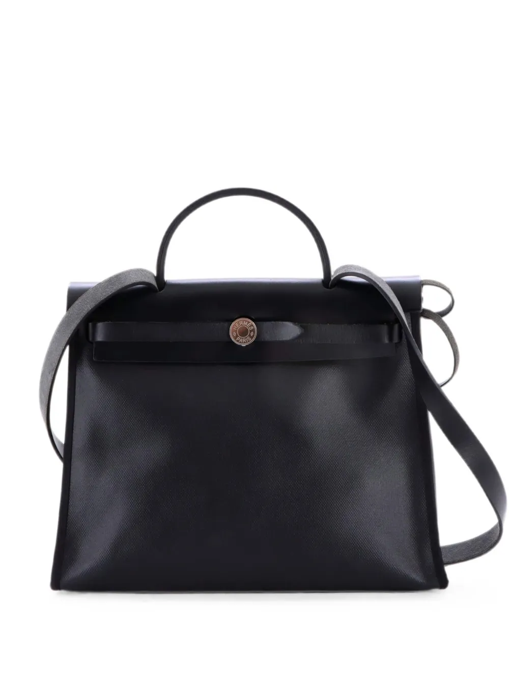 Hermès Pre-Owned Borsa a spalla Herbag Zip Berline Vache in tela e pelle 31 - Nero