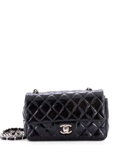 CHANEL Pre-Owned Borsa a tracolla Classic Single Flap mini trapuntata con finitura lucida