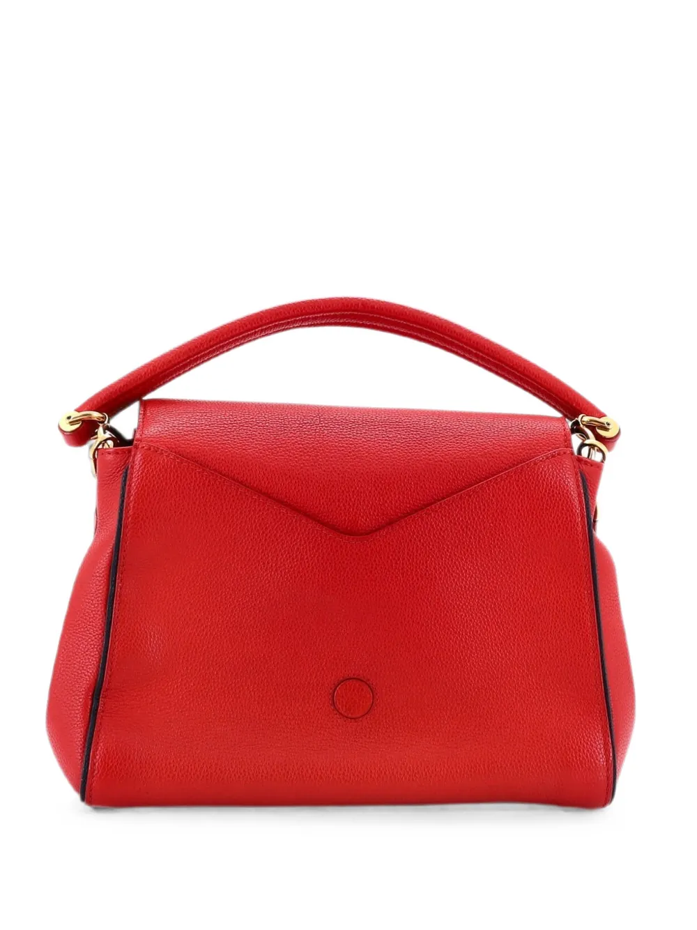 Louis Vuitton Pre-Owned Double V Handbag Calfskin with Monogram Canvas satchel - Rosso