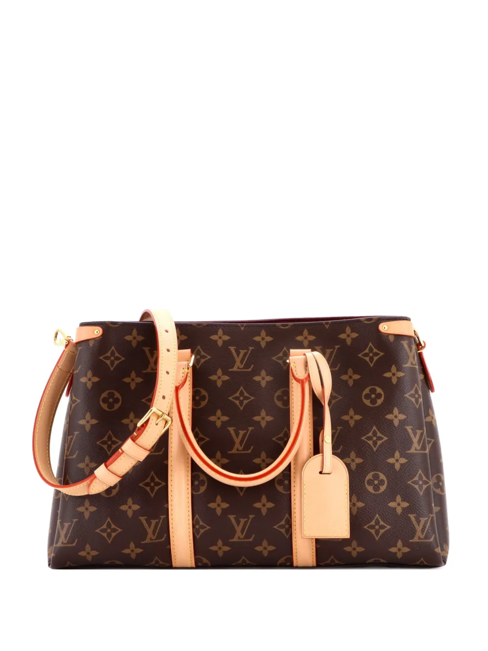 Louis Vuitton Pre-Owned Borsa tote Soufflot MM in tela e pelle con logo - Marrone