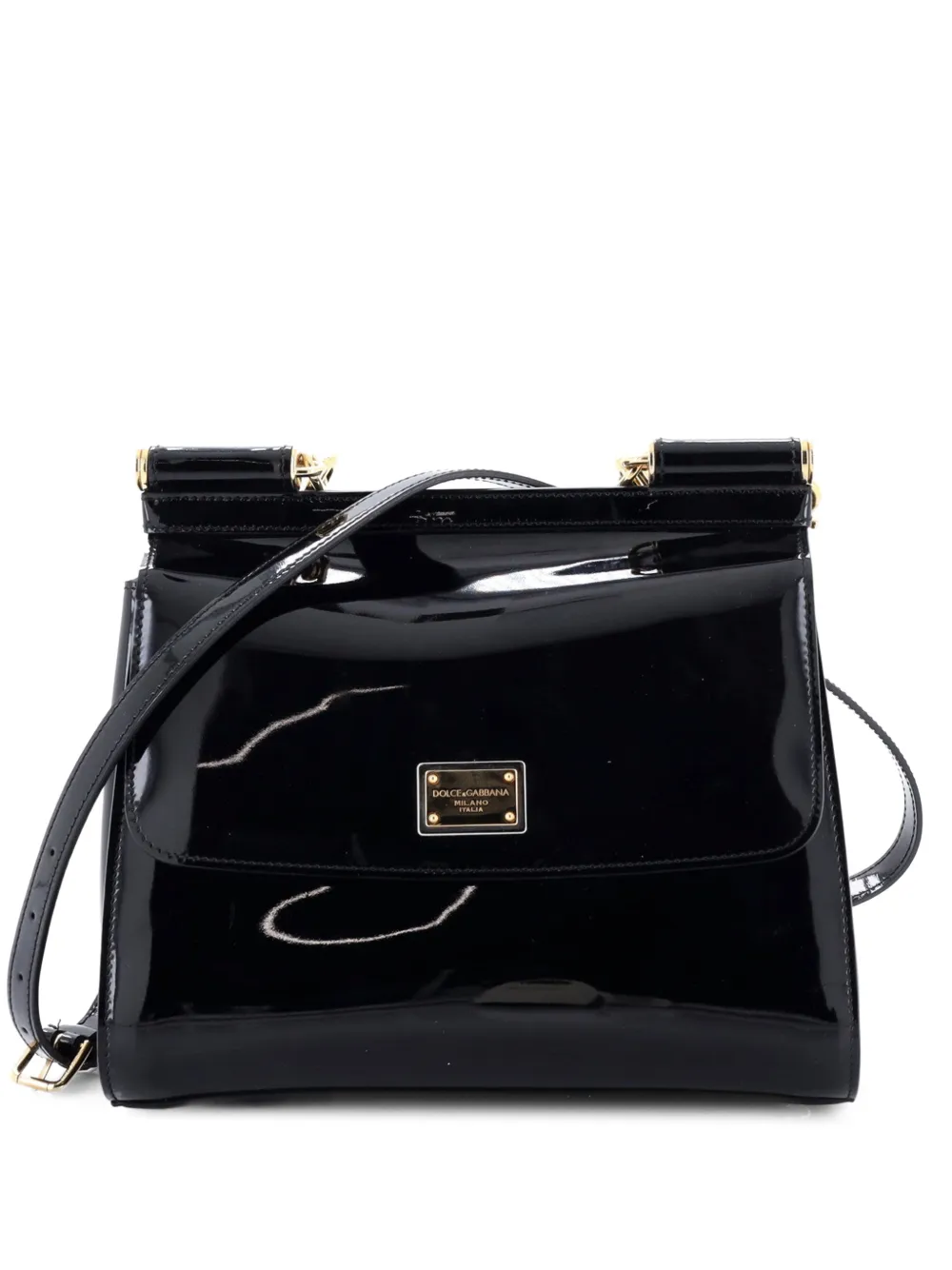 Dolce & Gabbana Pre-Owned Miss Sicily Bag Patent Medium satchel - Schwarz