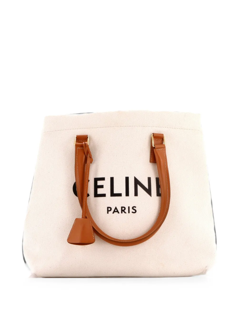 Celine Pre-Owned Borsa tote Horizontal Cabas piccola in pelle e tela - Toni neutri