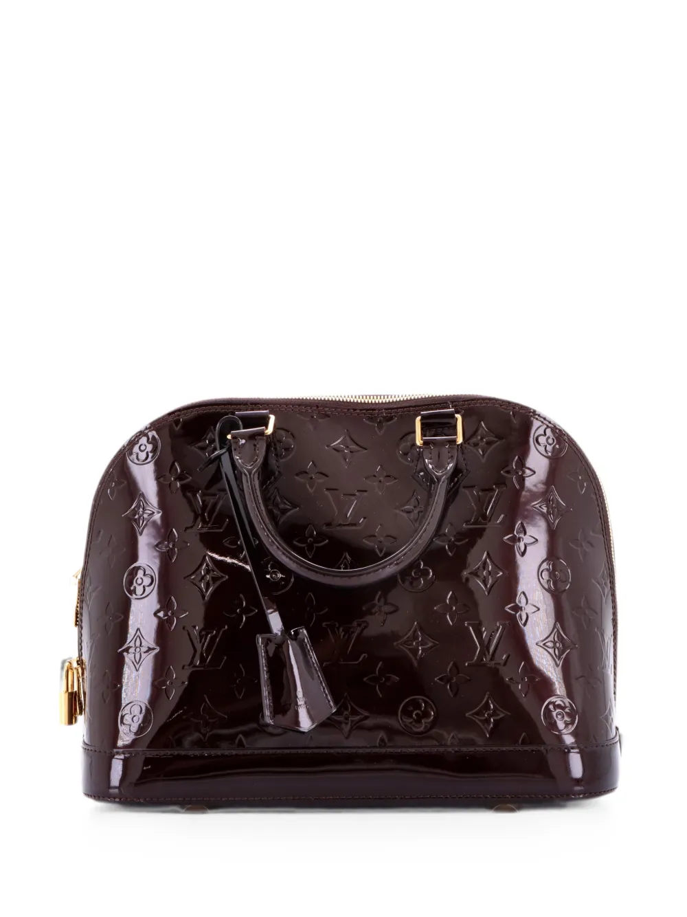 Louis Vuitton Pre-Owned Alma Handbag Monogram Vernis PM satchel - Braun