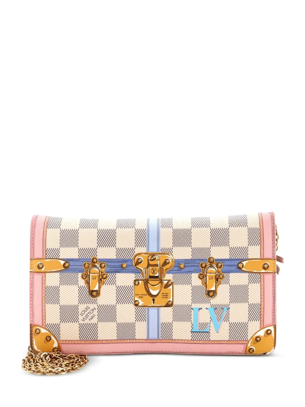 Louis Vuitton Pre-Owned Weekend Pochette Limited Edition Damier Summer Trunks clutch bag - Multicolore