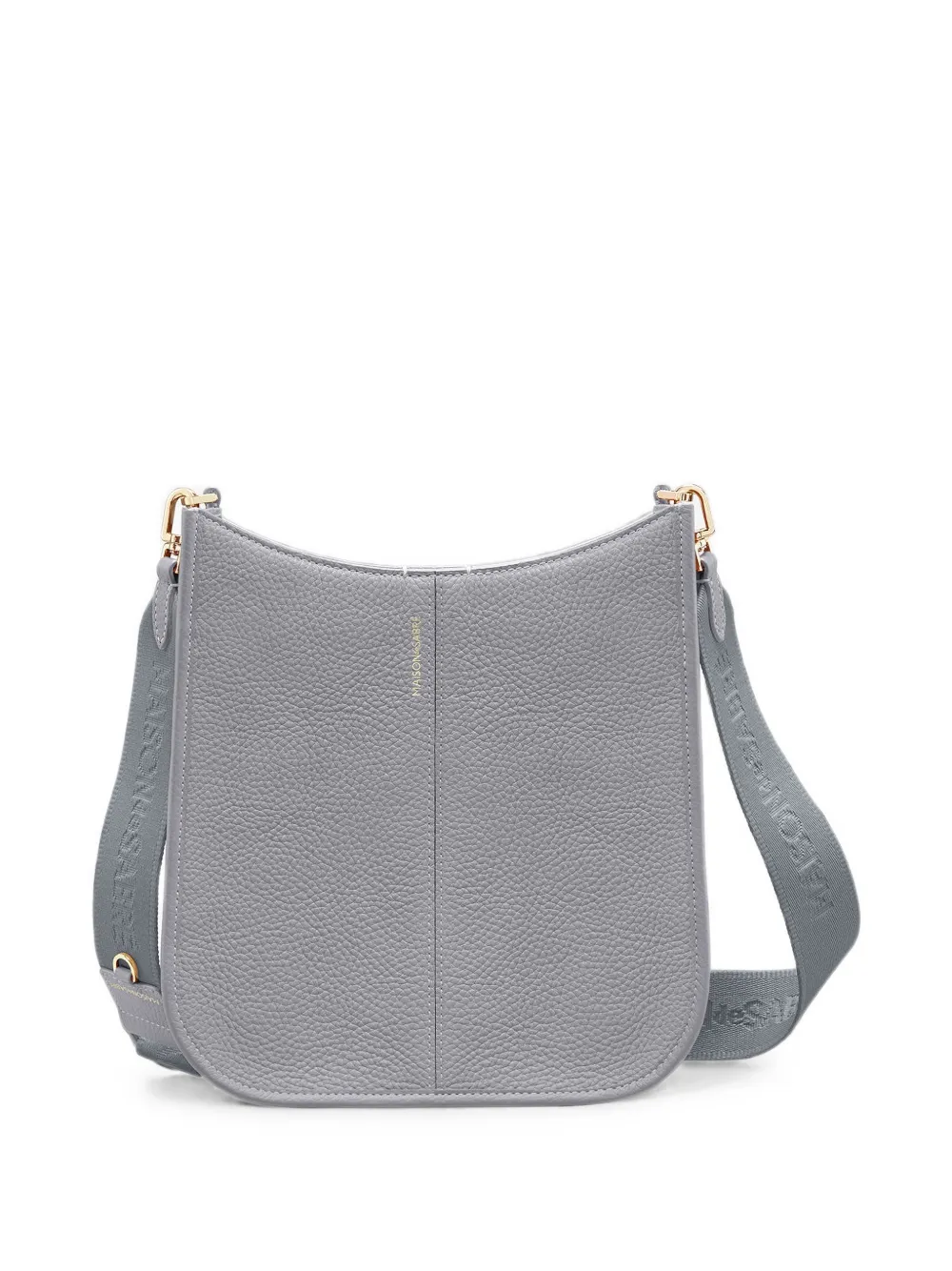 MAISON de SABRÉ saddle grained leather messenger bag - Grigio